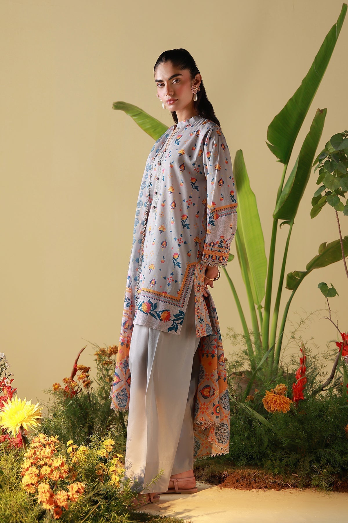 Sahar | Mirha Casual Pret | Silver Mosaic-5