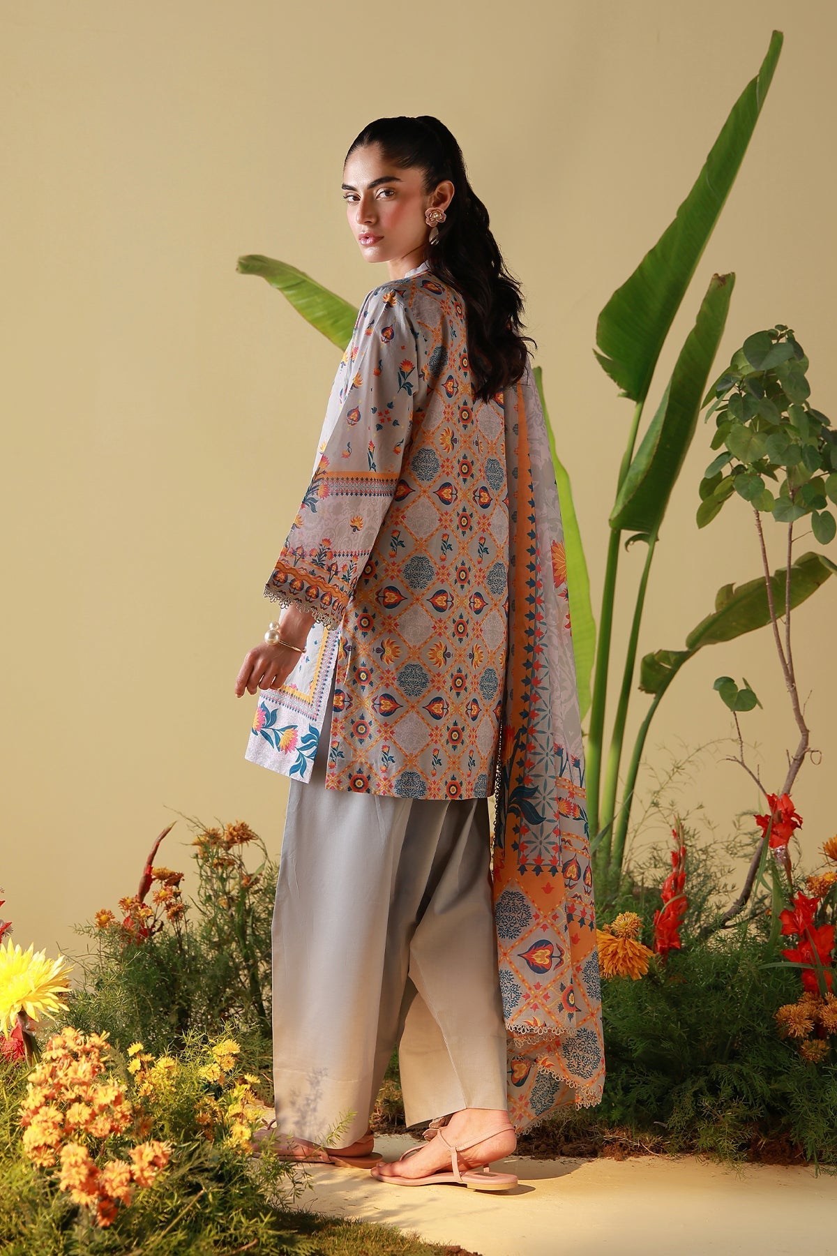 Sahar | Mirha Casual Pret | Silver Mosaic-2