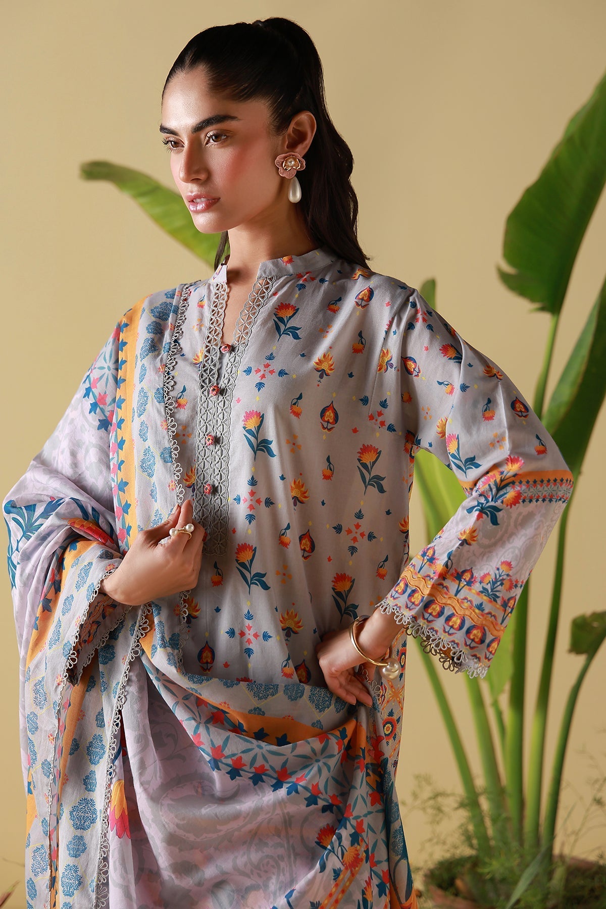 Sahar | Mirha Casual Pret | Silver Mosaic-4