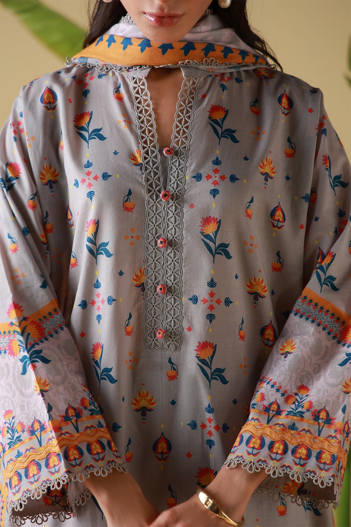Sahar | Mirha Casual Pret | Silver Mosaic-3