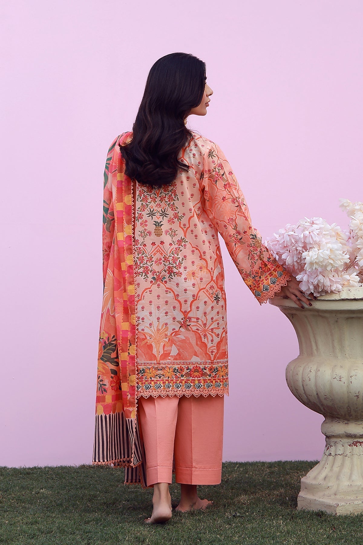 Sahar | Mirha Casual Pret | Peachy Cascade, image 2