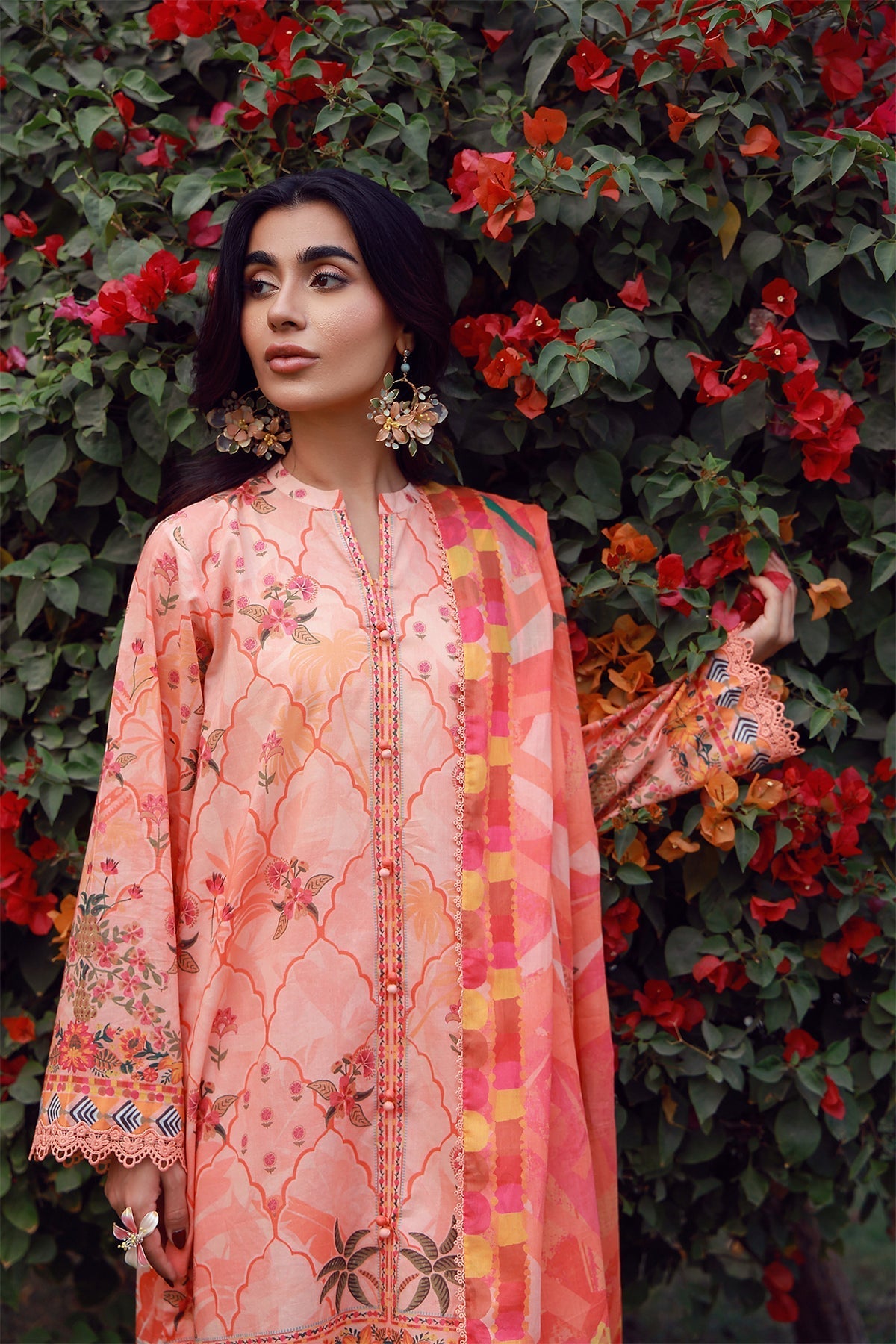 Sahar | Mirha Casual Pret | Peachy Cascade, image 3