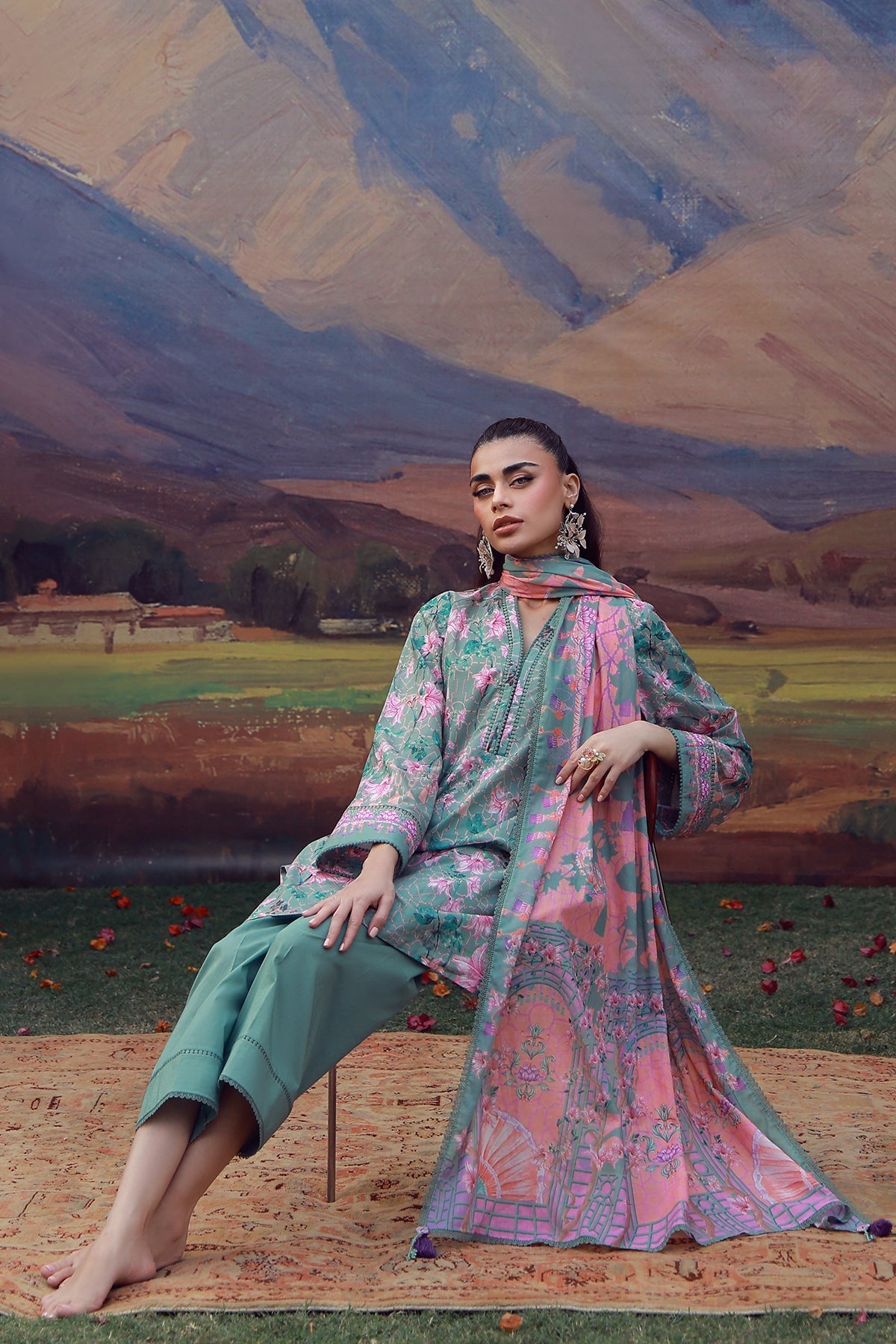 Sahar | Mirha Casual Pret | Olive Blush Reverie-5