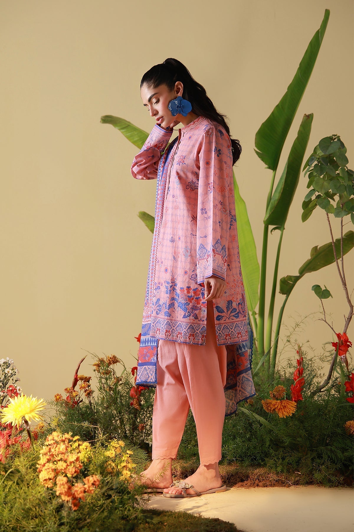 Sahar | Mirha Casual Pret | Blush Cobalt-5