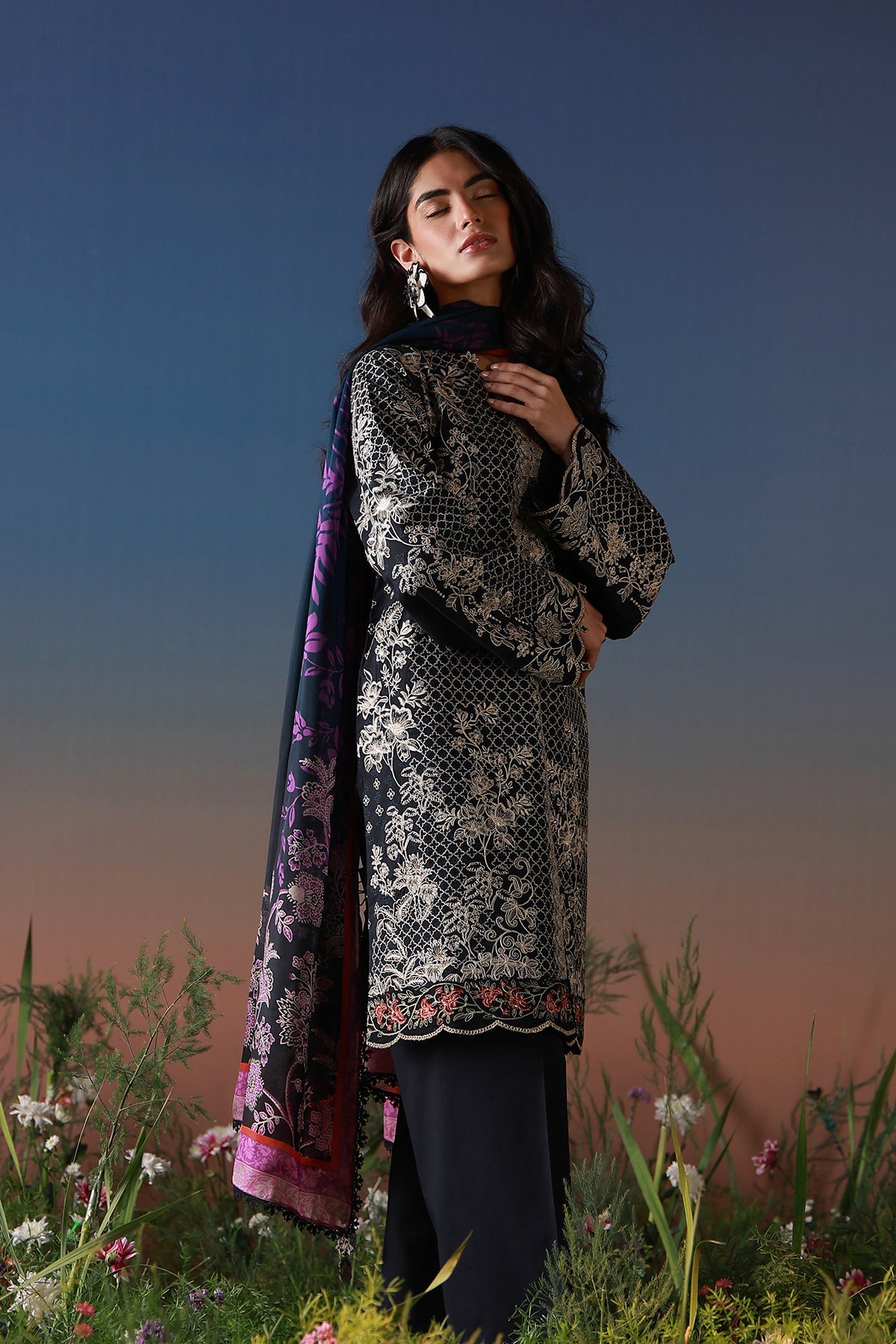 Sahar | Mirha Casual Pret | Noir Écru, image 4