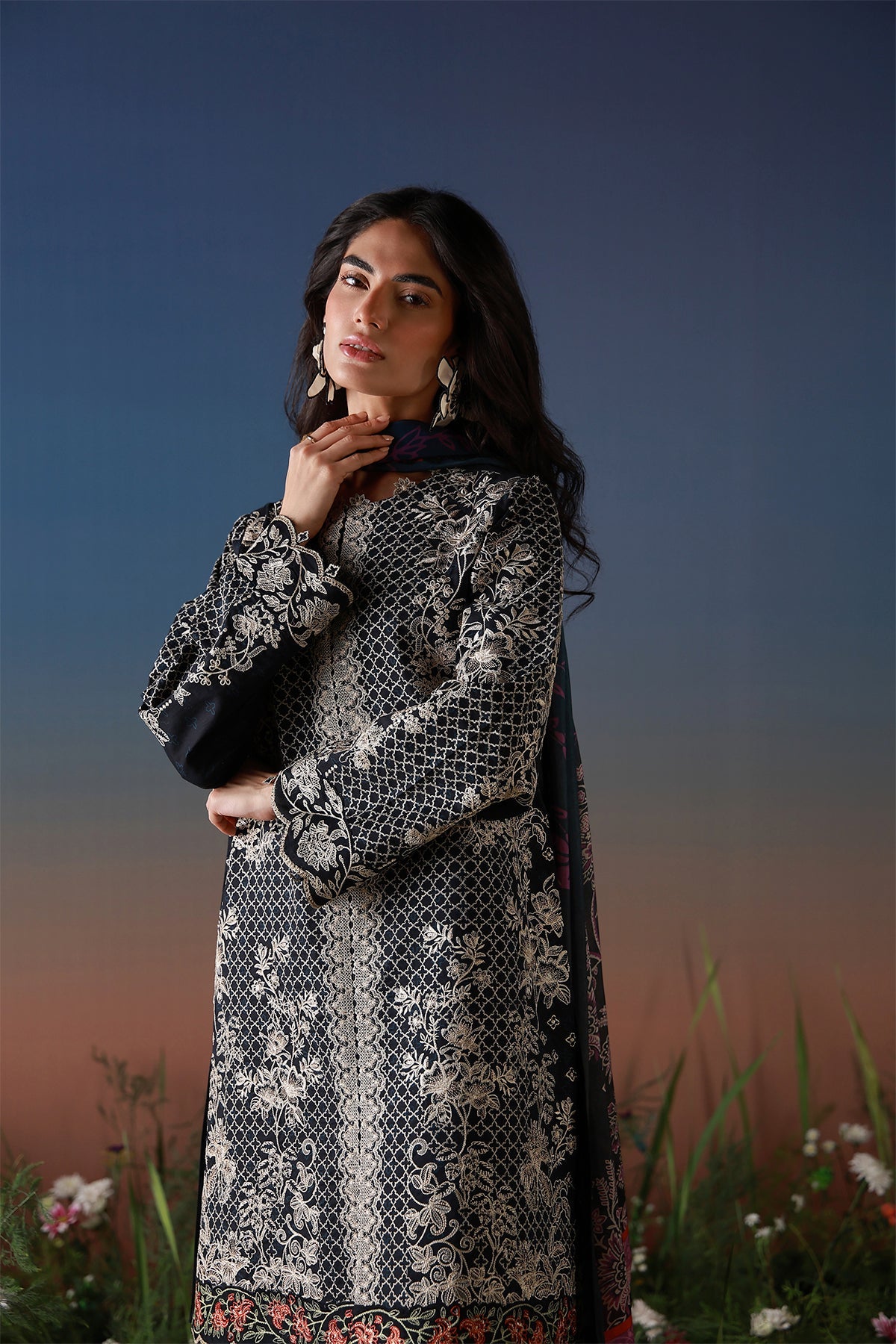 Sahar | Mirha Casual Pret | Noir Écru, image 3