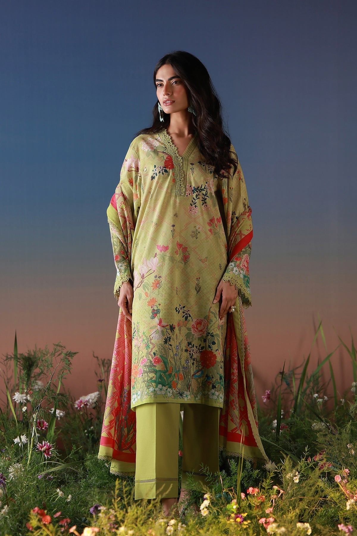 Sahar | Mirha Casual Pret | Olive Petal-2