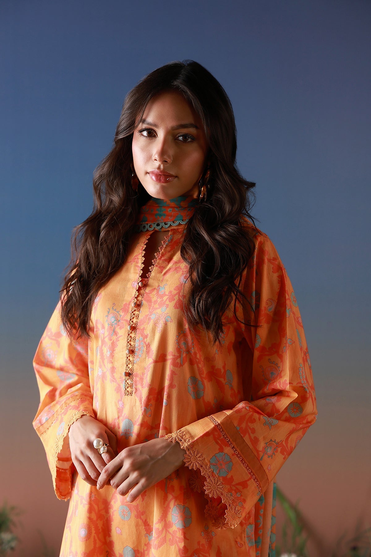 Sahar | Mirha Casual Pret | Amber Petals-4