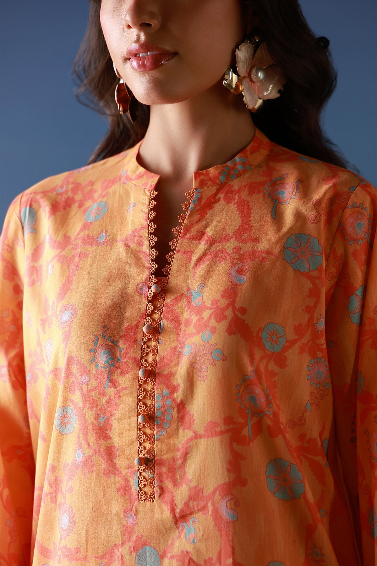 Sahar | Mirha Casual Pret | Amber Petals-3