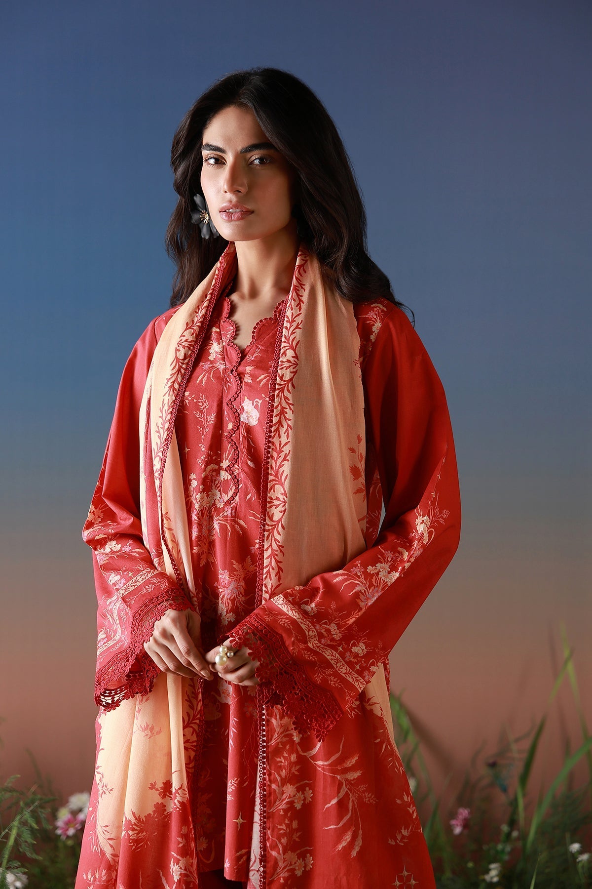 Sahar | Mirha Casual Pret | Crimson Heirloom-5
