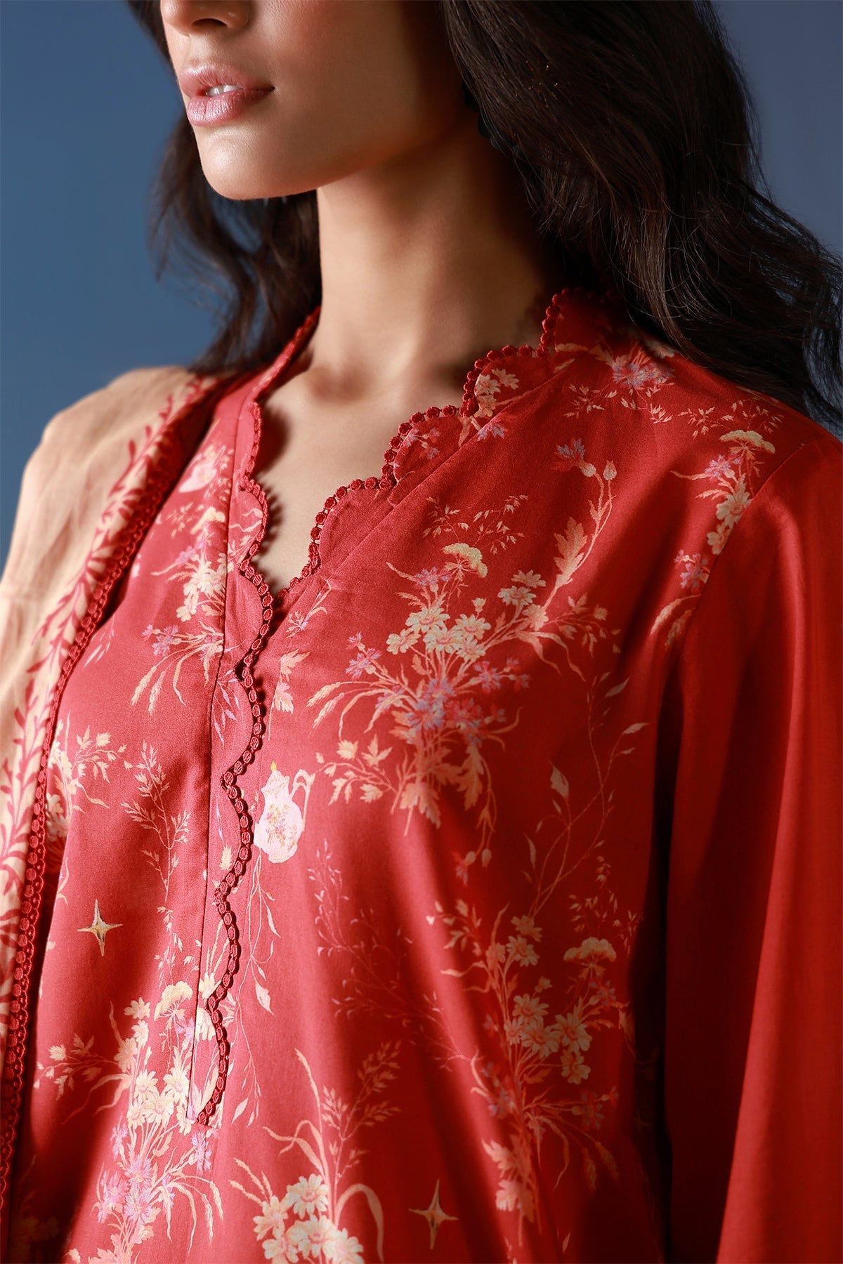 Sahar | Mirha Casual Pret | Crimson Heirloom-3
