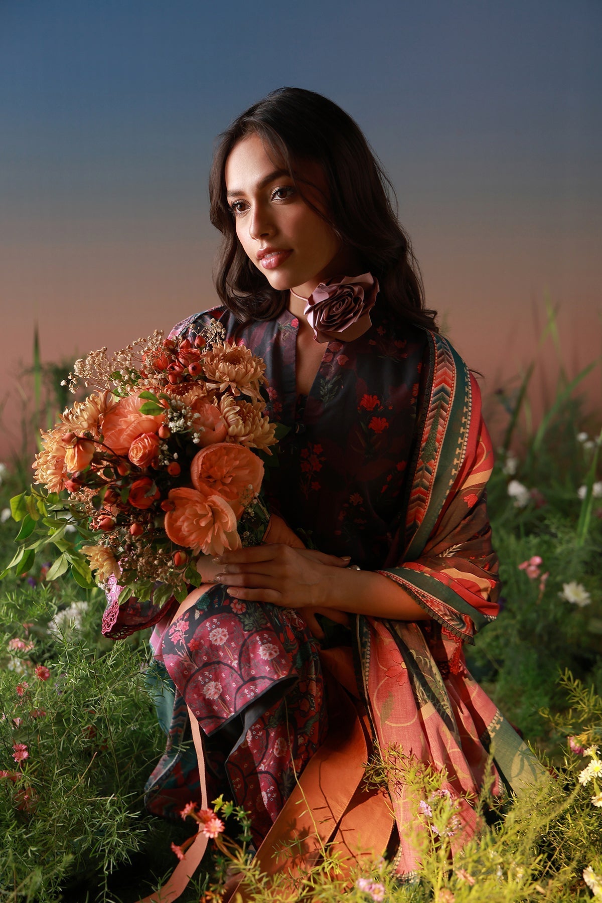 Sahar | Mirha Casual Pret | Noir Roseraie, image 4