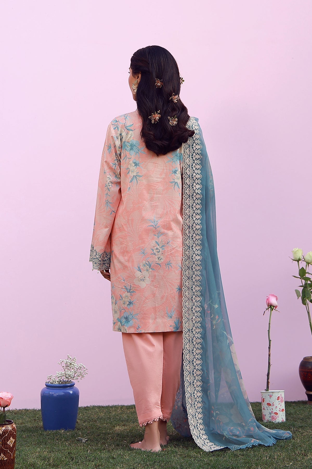 Sahar | Mirha Casual Pret | Blush Azure-2