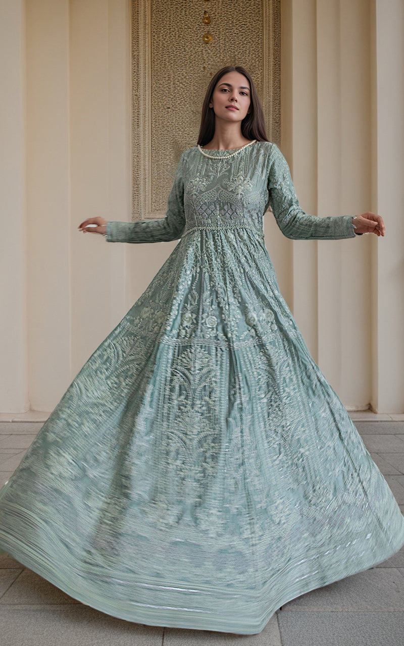 Threads and Motifs | Formal Dresses 25 | Chamois Embroidered Maxi -  Threads and Motifs Ladies Clothes - Original Designer Dress - House of Maryam