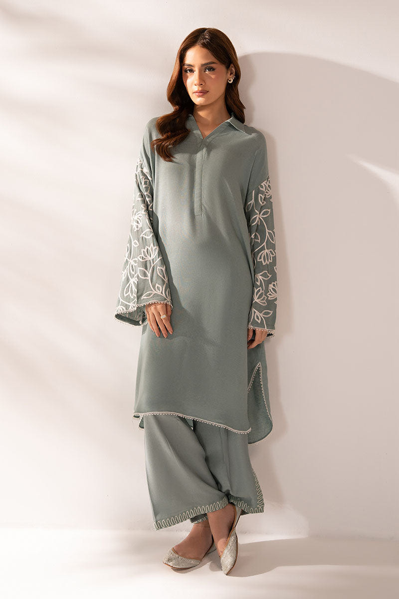 Cross Stitch | Exclusive Pret | Wave Whisper-2PC (Shirt & Trouser)