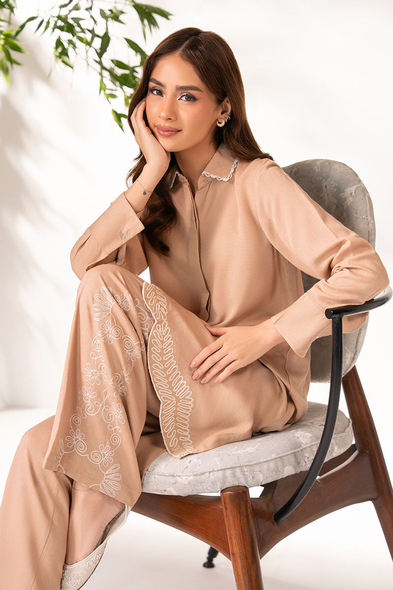 Cross Stitch | Exclusive Pret | Dusty Dune-2PC (Shirt & Trouser)-1