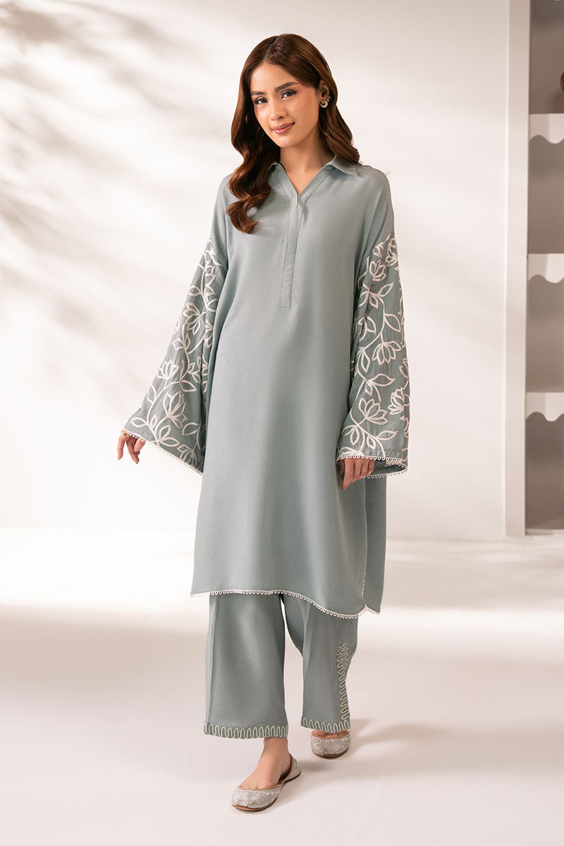 Cross Stitch | Exclusive Pret | Wave Whisper-2PC (Shirt & Trouser)-3