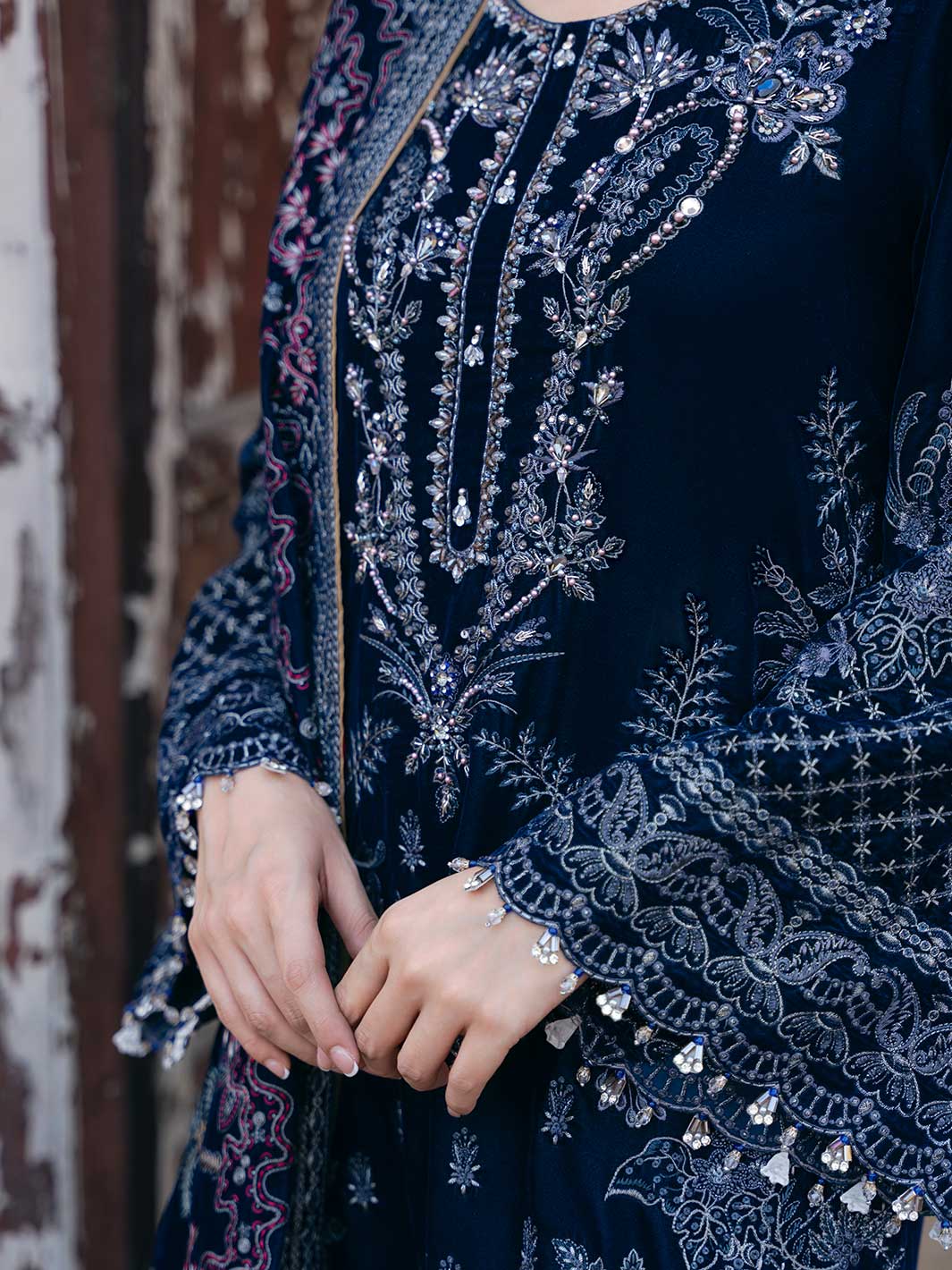 Flossie | Siara Velvet Formals | V-106 - A -  Flossie Ladies Clothes - Original Designer Dress - House of Maryam