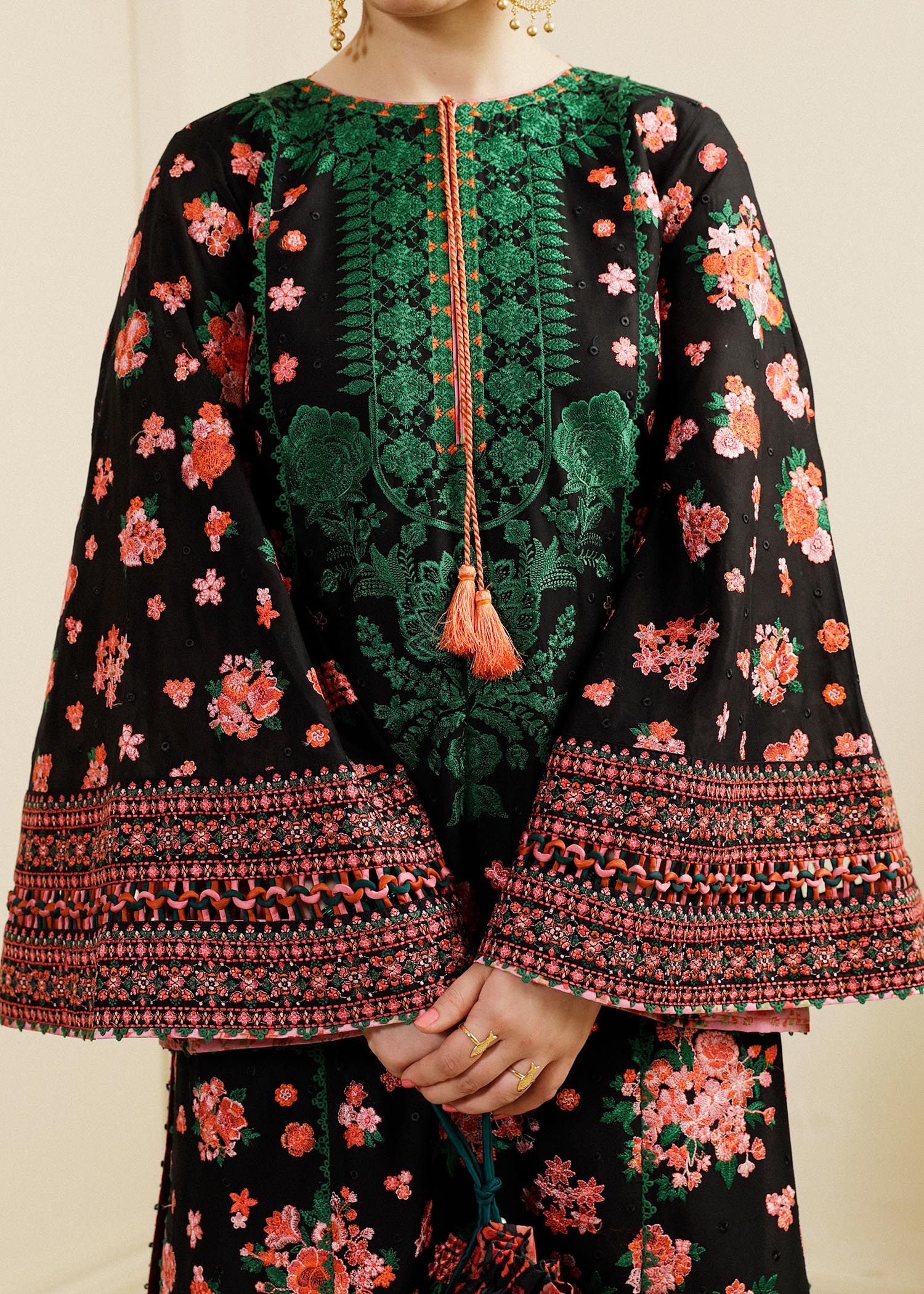 Hussain Rehar | Lawn SS 2023 | Noir