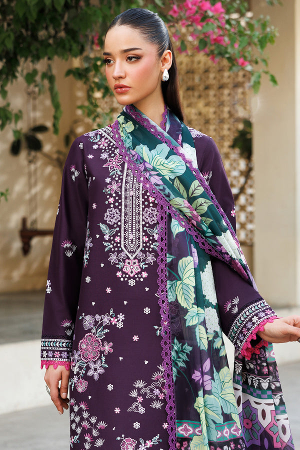 Farasha | Summer Weaves Embroidered Lawn | Plum Allure -  Farasha Ladies Clothes - Original Designer Dress - House of Maryam