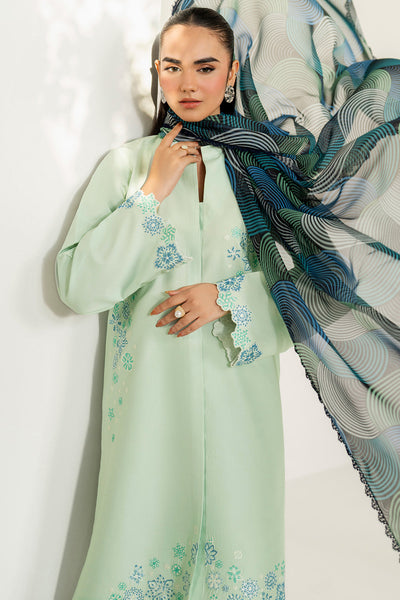 Farasha | Thread Lines Embroidered | Green Meadow -  Farasha Ladies Clothes - Original Designer Dress - House of Maryam