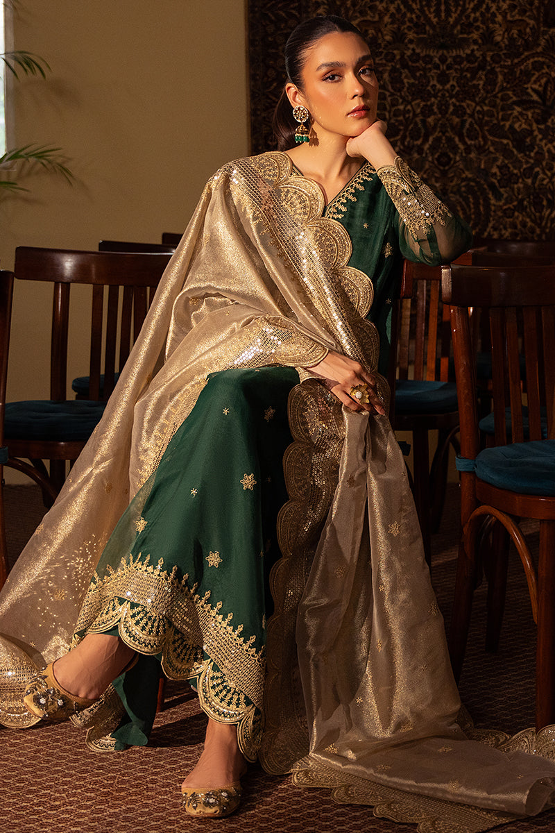 Cross Stitch | Luxury Pret | Jade Radiance-2 PC (Shirt & Dupatta), image 5