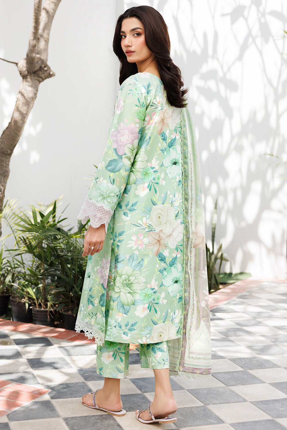 Farasha | Printed Essentials | Silken Sage -  Farasha Ladies Clothes - Original Designer Dress - House of Maryam