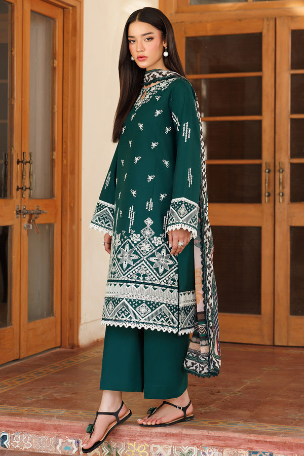 Farasha | Summer Weaves Embroidered Lawn | Teal Essence -  Farasha Ladies Clothes - Original Designer Dress - House of Maryam