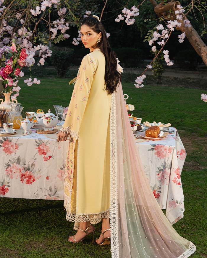 Zevk | Flora Festive Lawn | LIME -  Zevk Ladies Clothes -  House of Maryam