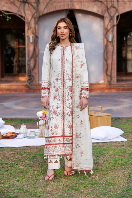 Farasha | Kaavish Lawn 24 | SURREAL WHITE by Designer Farasha - House of Maryam - Pakistani Designer Ethnic Wear in {{ shop.shopifyCountryName }}