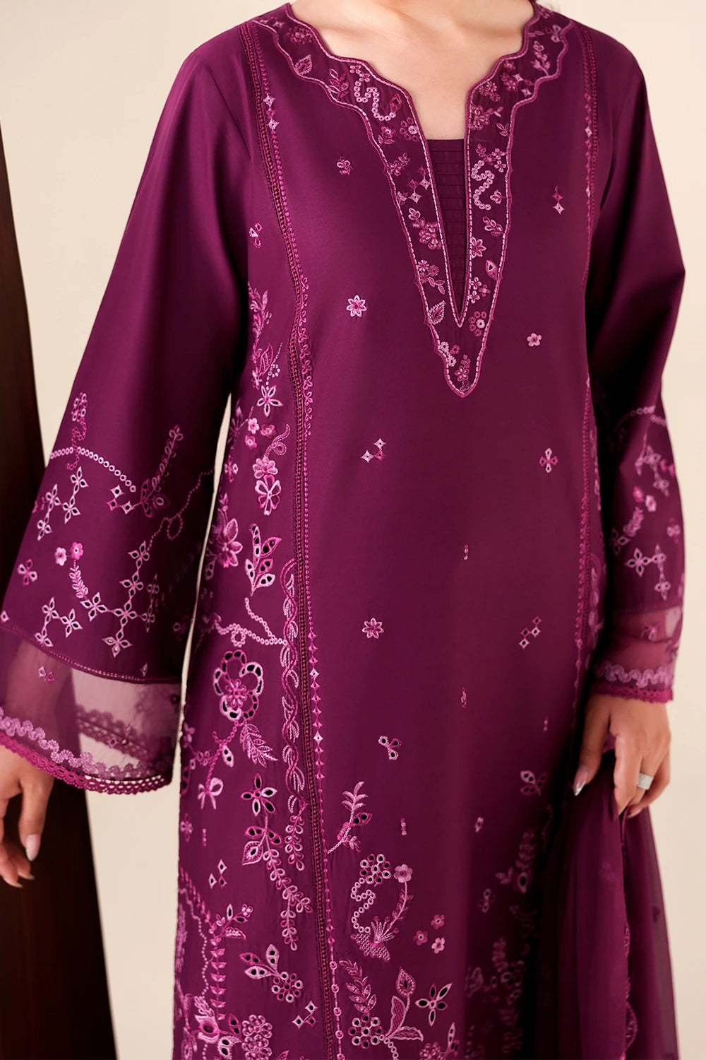 Azure | Luxury Lawn 26 | Grovy Garnet, image 3