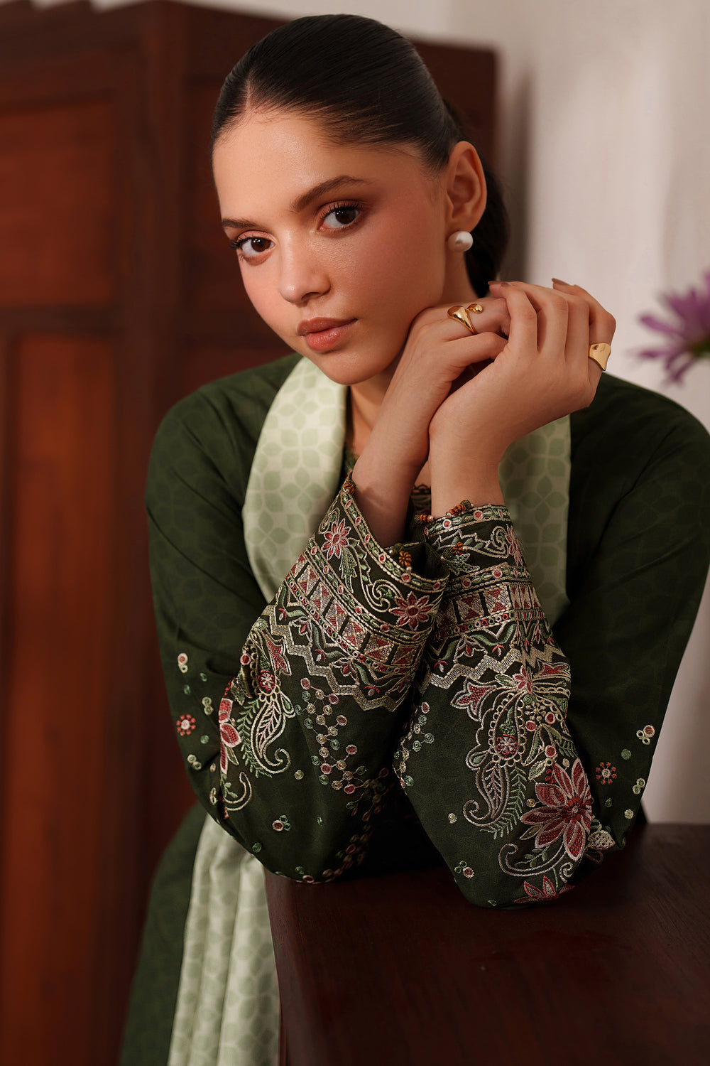Farasha | Meline Premium Viscose 25 | Olive Drape-7