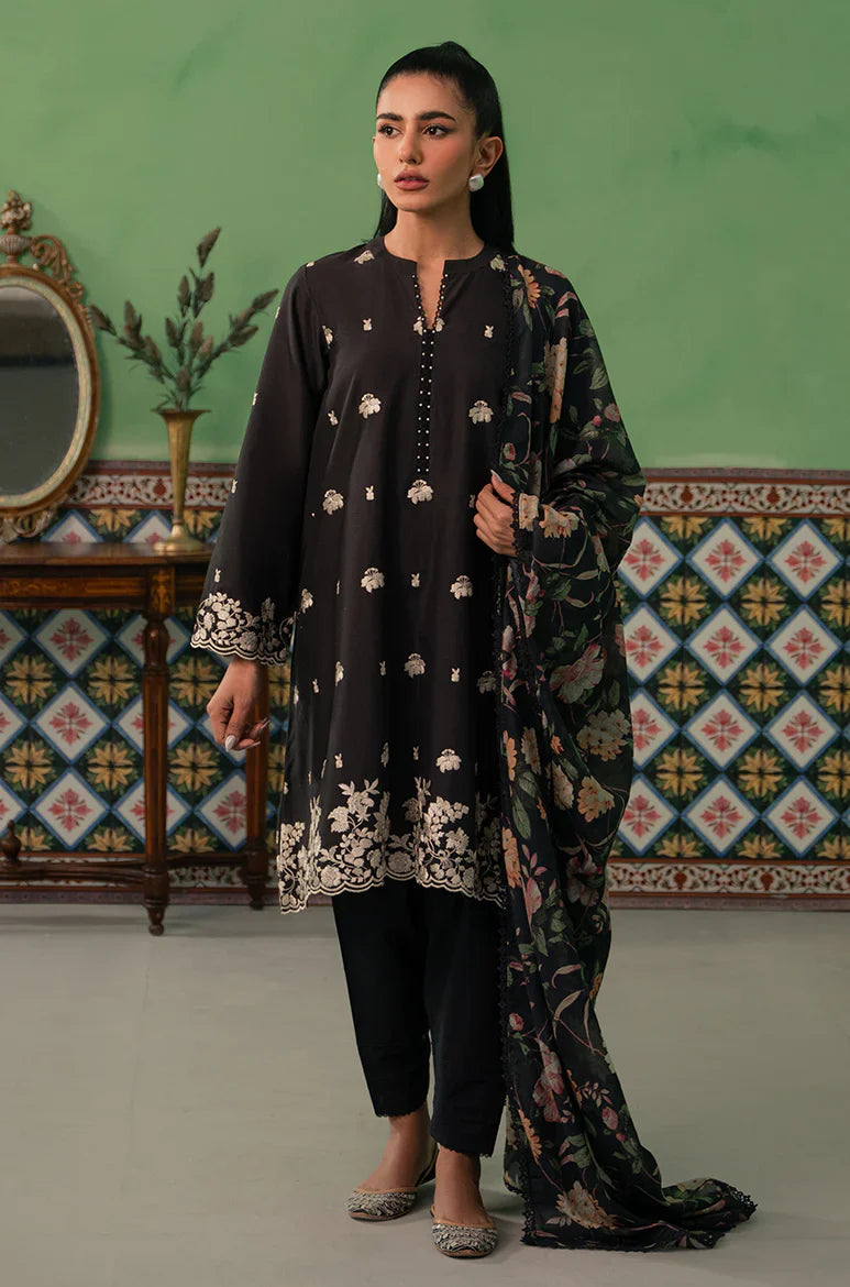 Cross Stitch | Mahiri Embroidered Collection | RAVEN FLORA by Cross Stitch - House of Maryam