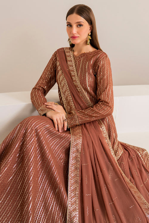 Farasha | Lumiere Formals | RUSSET by Designer Farasha - House of Maryam - Pakistani Designer Ethnic Wear in {{ shop.shopifyCountryName }}