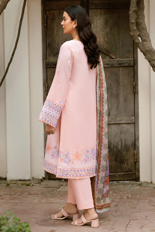 Farasha | Summer Weaves Embroidered Lawn | Coral Peach -  Farasha Ladies Clothes - Original Designer Dress - House of Maryam
