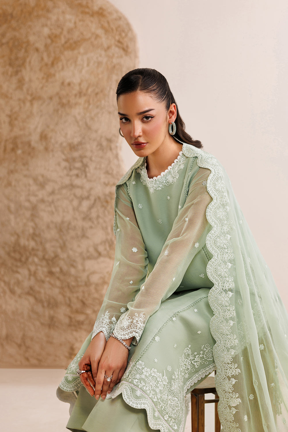 Farasha | Chiffon Threads 26 | Pastel Mint-4