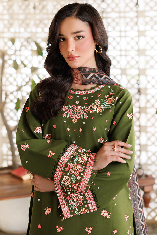 Farasha | Summer Weaves Embroidered Lawn | Olivine Dreams -  Farasha Ladies Clothes - Original Designer Dress - House of Maryam