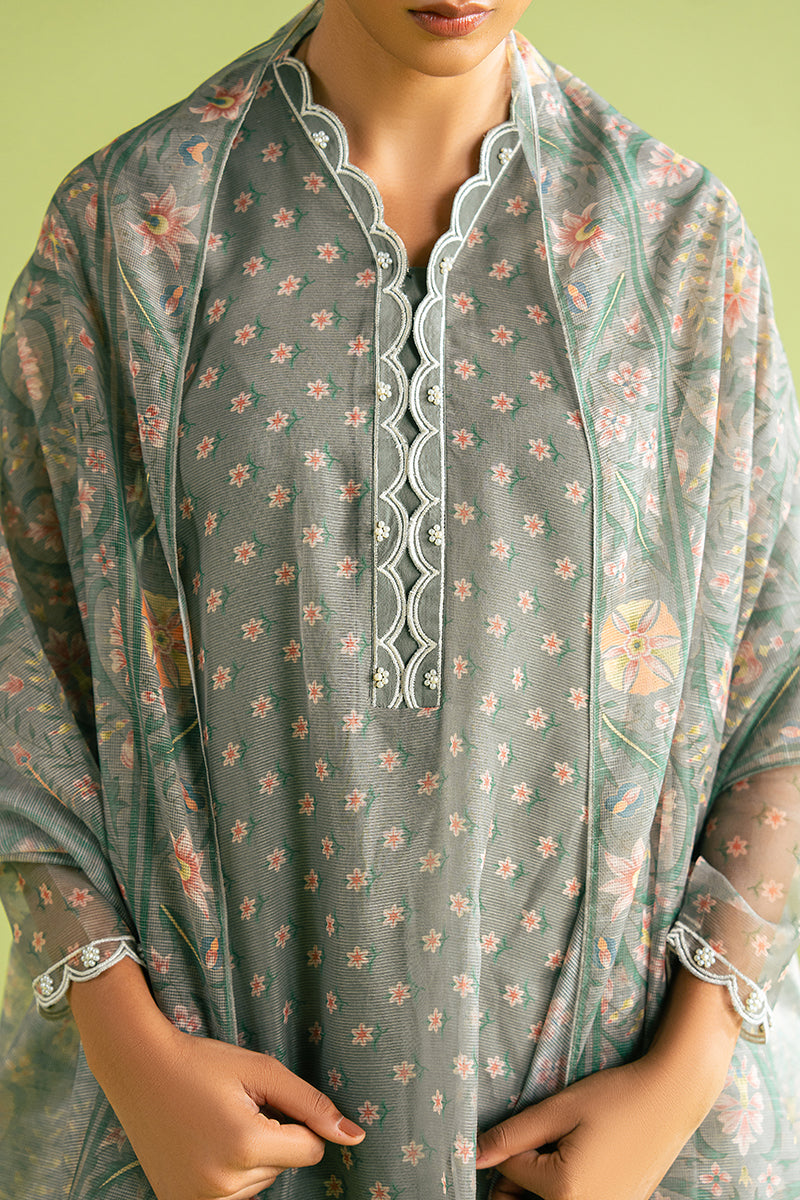 Cross Stitch | Exclusive Pret | Forest Flora-2 PC (Shirt & Dupatta), image 2