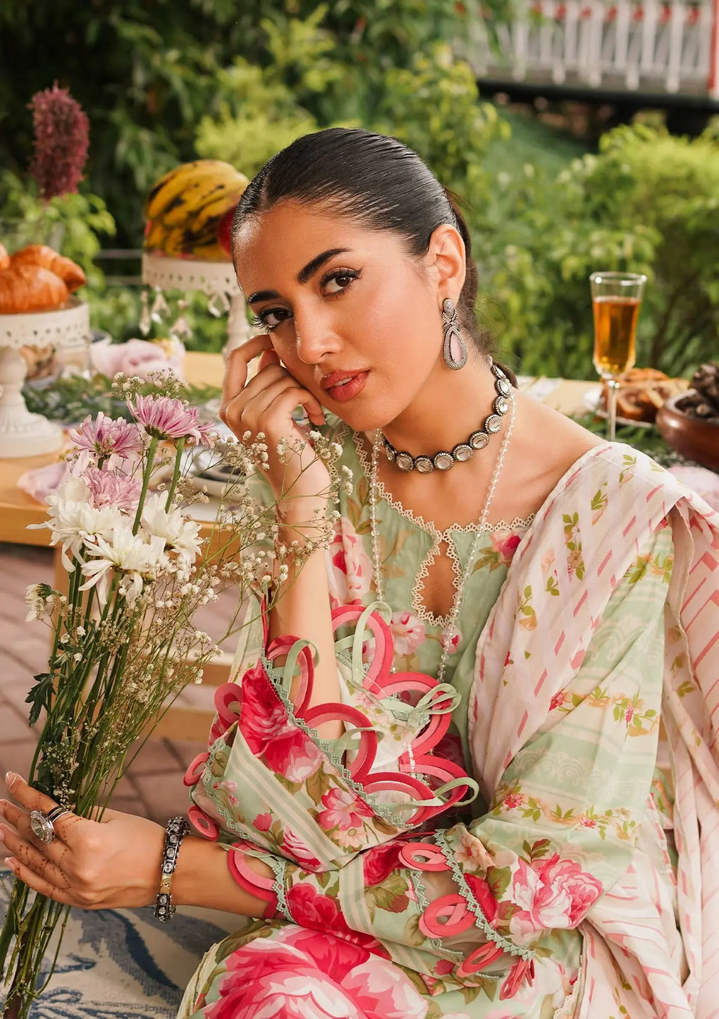 Elaf Premium | Printed Collection 24 | EEP-05A - Mint To Be -  Elaf Premium Casuals - Original Designer Dress - House of Maryam
