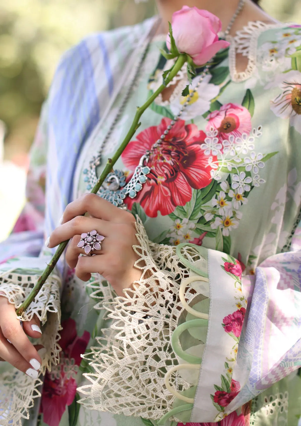 Elaf Premium | Prints Chikankari 24 | 06B OASIS -  Elaf Premium Luxury - Original Designer Dress - House of Maryam