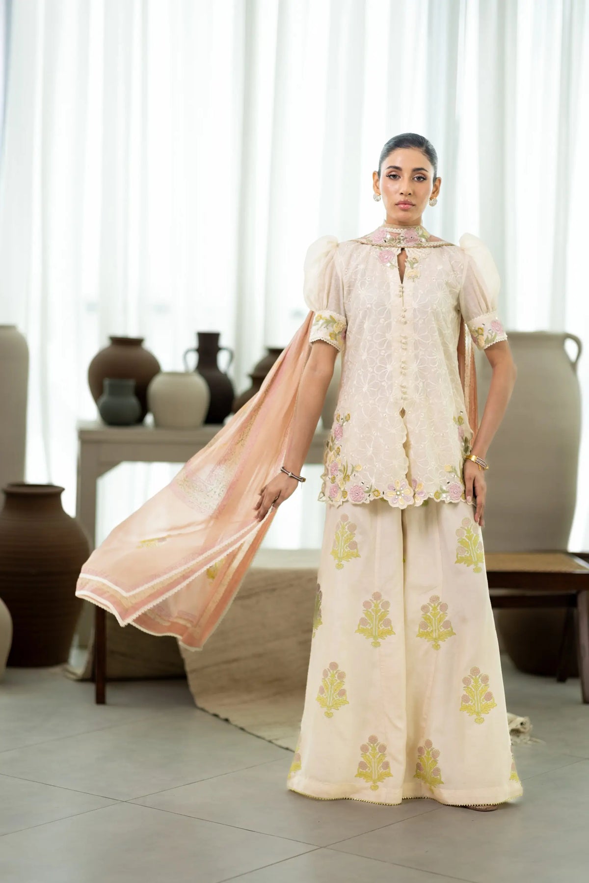 Wahaj M Khan | Sanam Luxe | Ivory Fleur Sanam, image 6