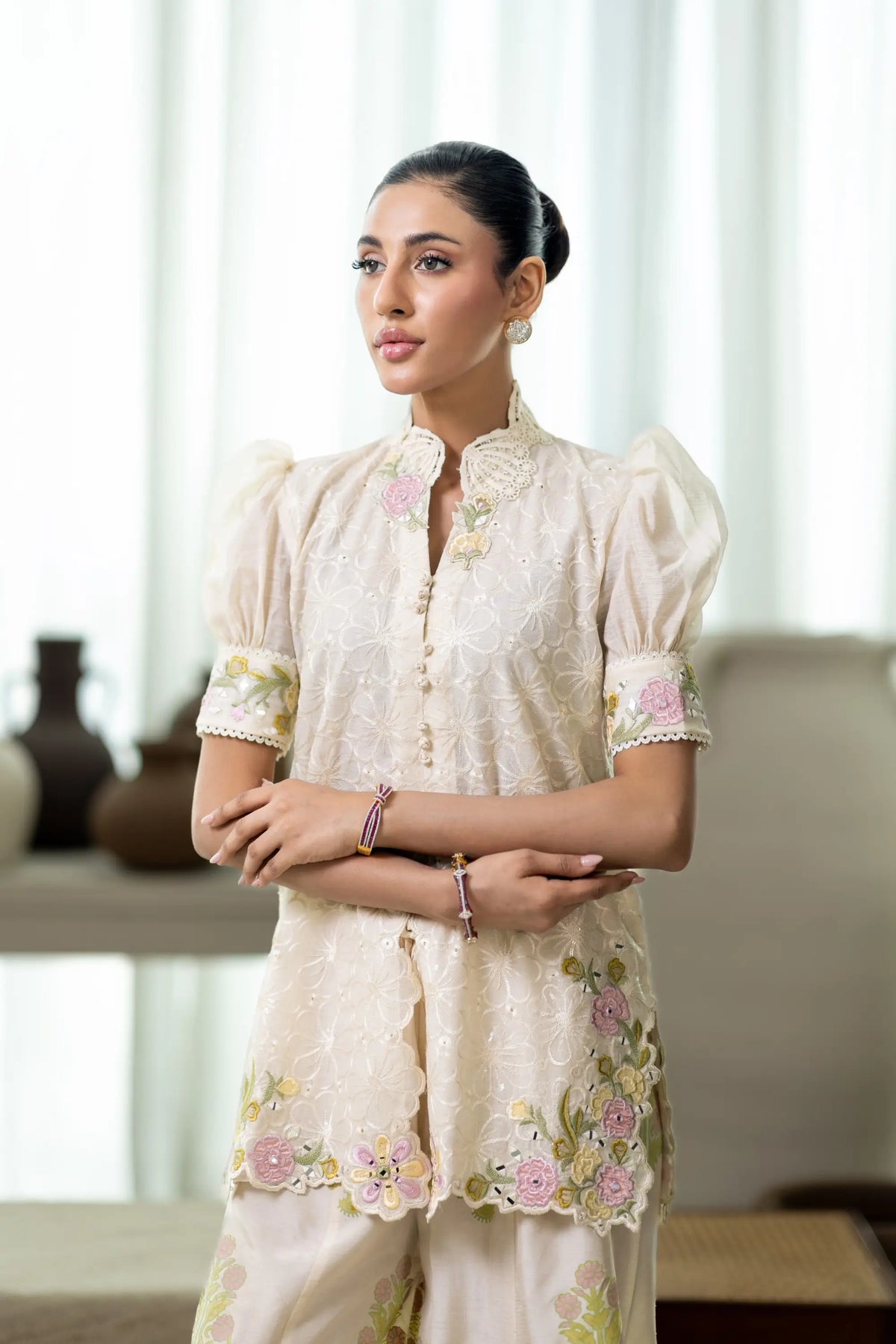 Wahaj M Khan | Sanam Luxe | Ivory Fleur Sanam, image 3