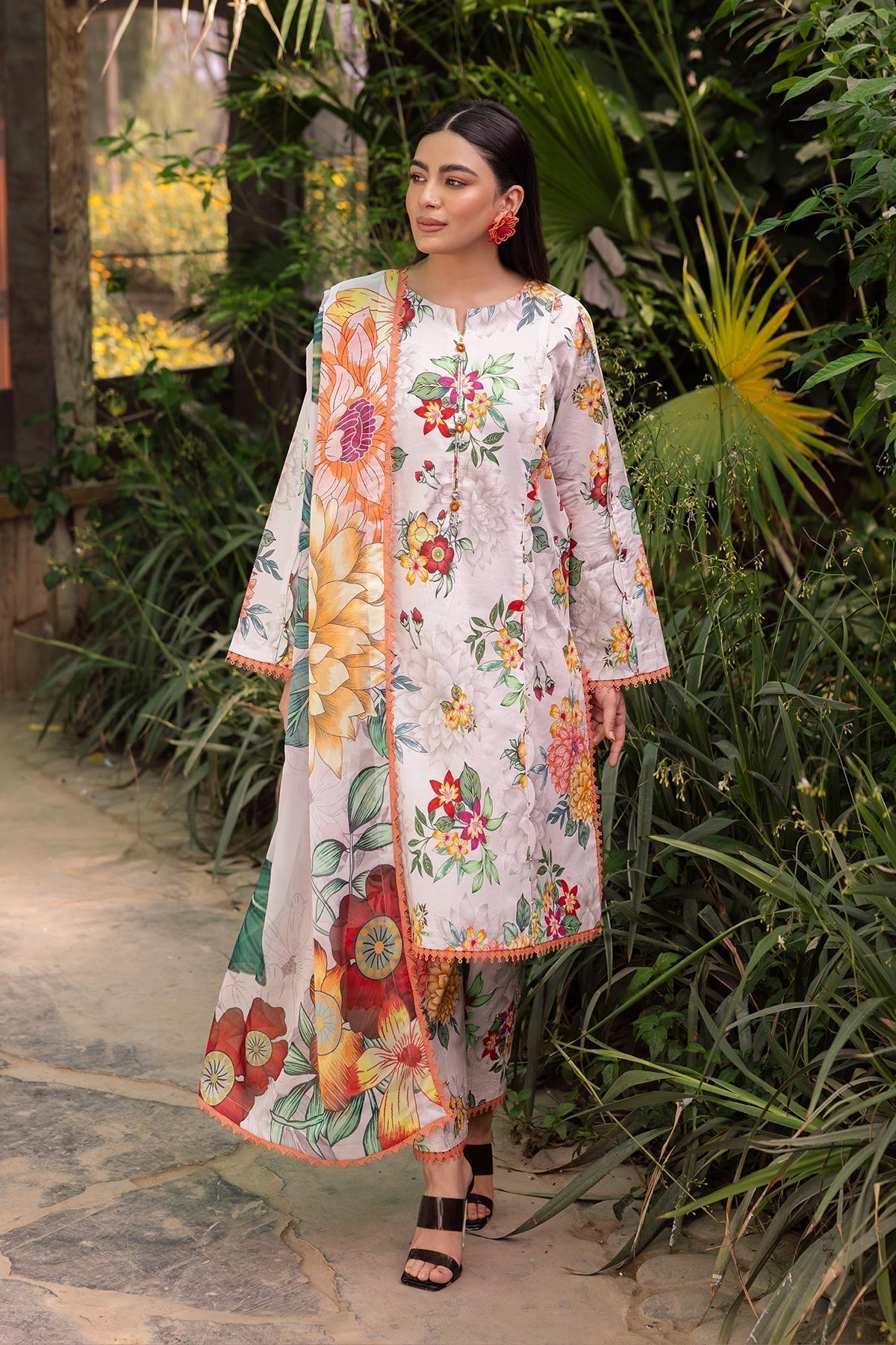 Alizeh | Sheen Lawn Prints 24 | ORCHID by Designer Alizeh - House of Maryam - Pakistani Designer Ethnic Wear in {{ shop.shopifyCountryName }}