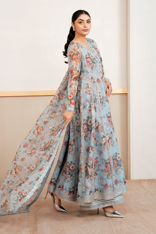 Baroque | Luxury Pret 25 | EMBELLISHED PRINTED CHIFFON PR-1058, image 4