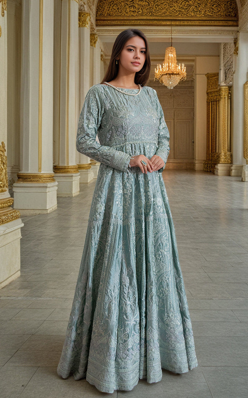 Threads and Motifs | Formal Dresses 25 | Chamois Embroidered Maxi -  Threads and Motifs Ladies Clothes - Original Designer Dress - House of Maryam