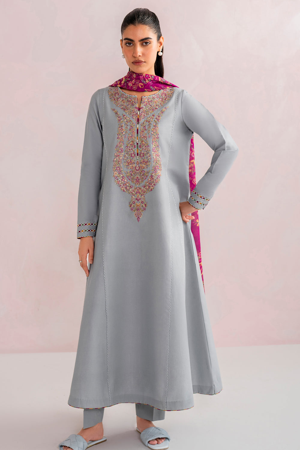 Jazmin | Embroidered Lawn | USE - 9090 -  Jazmin Ladies Clothes - Original Designer Dress - House of Maryam
