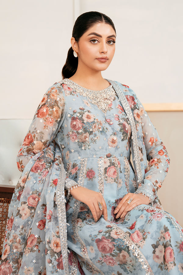 Baroque | Luxury Pret 25 | EMBELLISHED PRINTED CHIFFON PR-1058, image 3