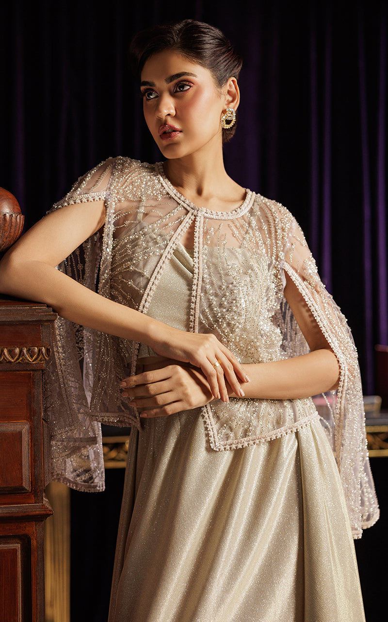 Threads and Motifs | Formal Dresses 25 | Embroidered Cape with Tube and Skirt -  Threads and Motifs Ladies Clothes - Original Designer Dress - House of Maryam