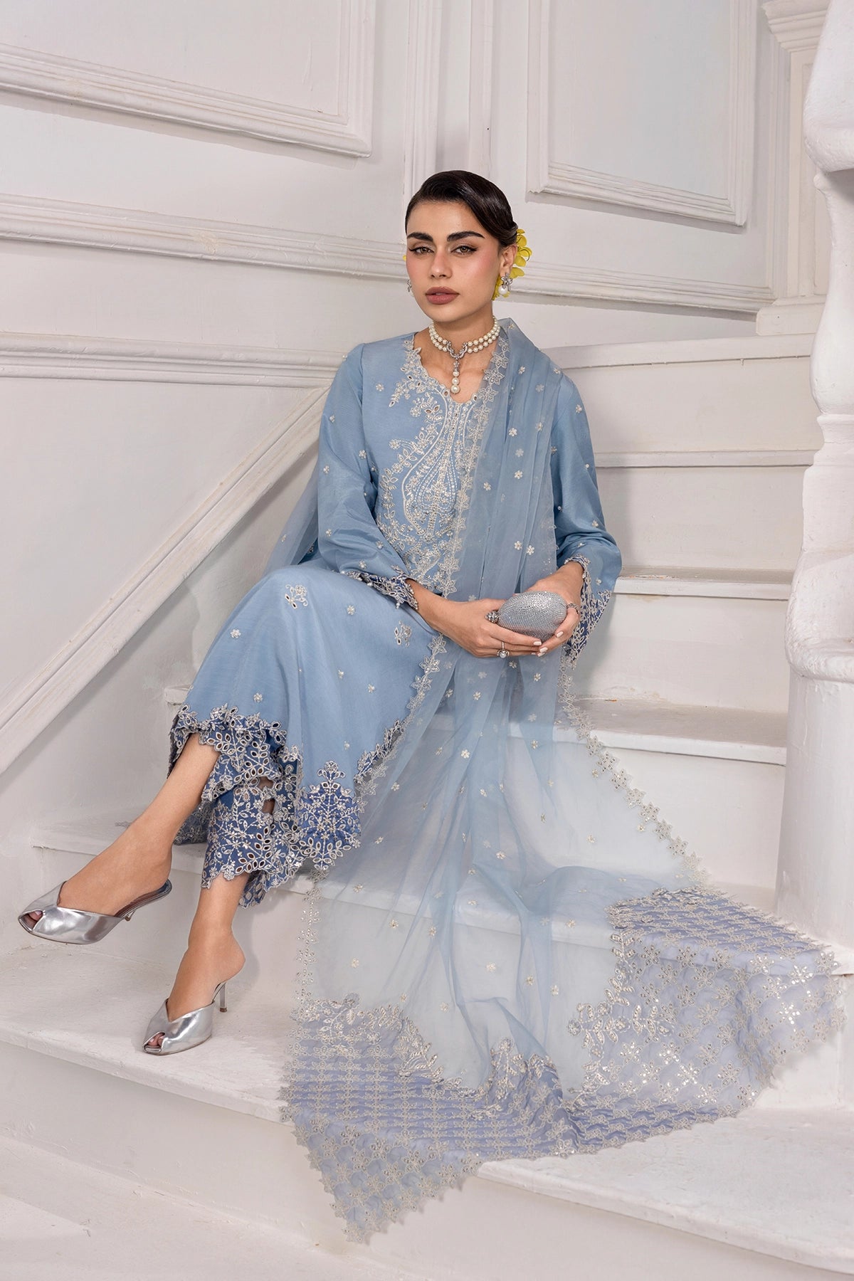 Rangrasiya | Lumeire Silk |Cielo, image 6