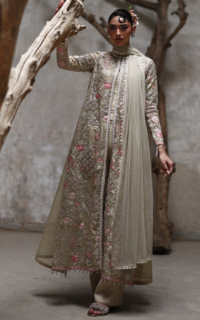 Threads and Motifs | Formal Dresses 25 | Organza Embroidered Jacket -  Threads and Motifs Ladies Clothes - Original Designer Dress - House of Maryam